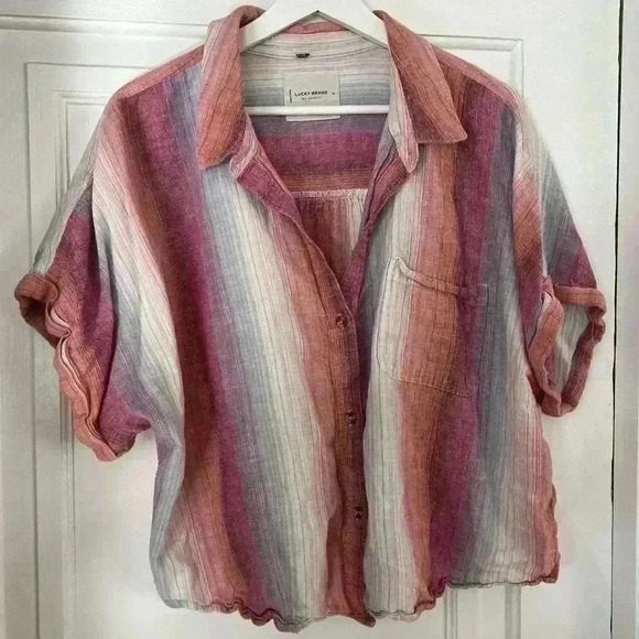 Lucky Brand  Relaxed Susie Slub Workwear Shirt - Picture 3 of 12